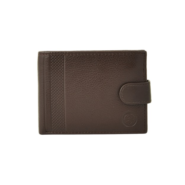 Daston 116 Ανδρικό Δερμάτινο Πορτοφόλι Καφέ