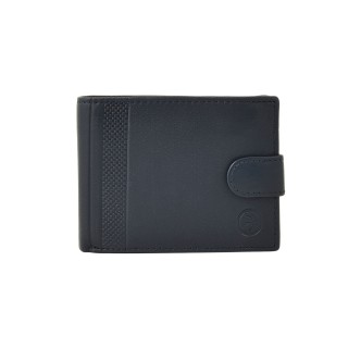 Daston 116 Ανδρικό Δερμάτινο Πορτοφόλι Μπλε