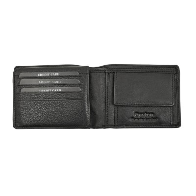 Daston 112 Ανδρικό Δερμάτινο Πορτοφόλι Μαύρο