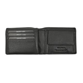 Daston 112 Ανδρικό Δερμάτινο Πορτοφόλι Μαύρο
