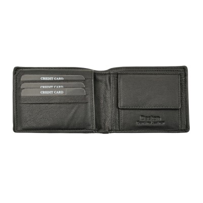 Daston 111 Ανδρικό Δερμάτινο Πορτοφόλι Μαύρο