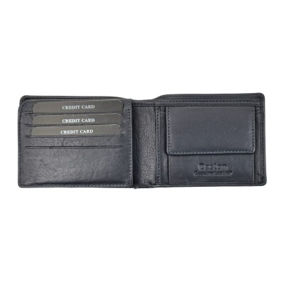 Daston 111 Ανδρικό Δερμάτινο Πορτοφόλι Μπλε