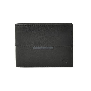 Daston 115 Ανδρικό Δερμάτινο Πορτοφόλι Μαύρο