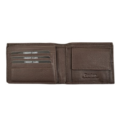 Daston 115 Ανδρικό Δερμάτινο Πορτοφόλι Καφέ