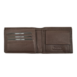 Daston 115 Ανδρικό Δερμάτινο Πορτοφόλι Καφέ