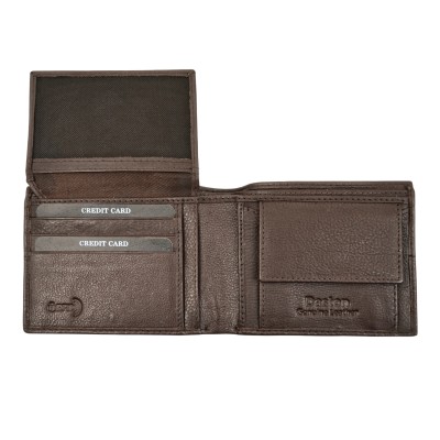 Daston 115 Ανδρικό Δερμάτινο Πορτοφόλι Καφέ