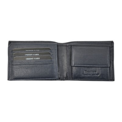 Daston 115 Ανδρικό Δερμάτινο Πορτοφόλι Μπλε