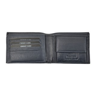 Daston 115 Ανδρικό Δερμάτινο Πορτοφόλι Μπλε