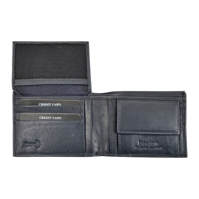 Daston 115 Ανδρικό Δερμάτινο Πορτοφόλι Μπλε