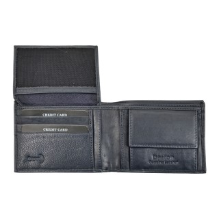 Daston 115 Ανδρικό Δερμάτινο Πορτοφόλι Μπλε