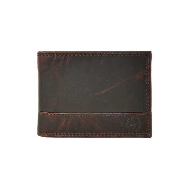 Daston 118 Ανδρικό Δερμάτινο Πορτοφόλι Καφέ