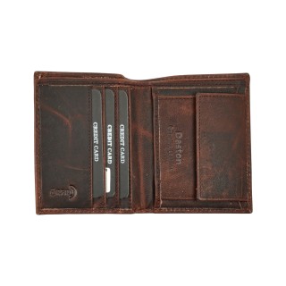 Daston 119 Ανδρικό Δερμάτινο Πορτοφόλι Καφέ