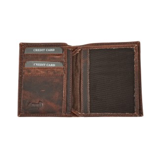 Daston 120 Ανδρικό Δερμάτινο Πορτοφόλι Καφέ