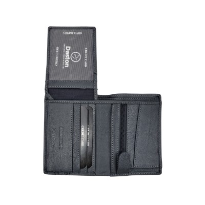 Daston 071 Ανδρικό Δερμάτινο Πορτοφόλι Μπλε