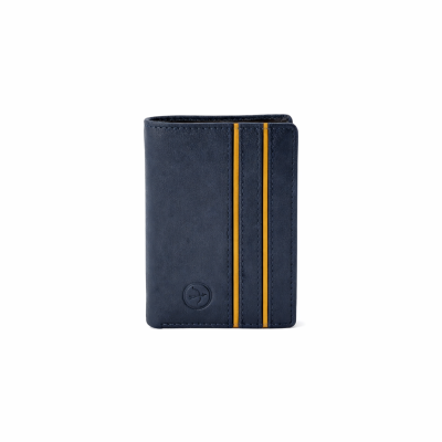 Daston 071 Ανδρικό Δερμάτινο Πορτοφόλι Μπλε