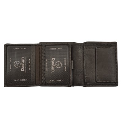 Daston 032 Ανδρικό Δερμάτινο Πορτοφόλι Καφέ