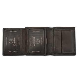 Daston 032 Ανδρικό Δερμάτινο Πορτοφόλι Καφέ