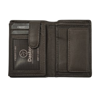 Daston 053 Ανδρικό Δερμάτινο Πορτοφόλι Καφέ