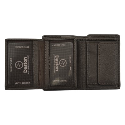 Daston 053 Ανδρικό Δερμάτινο Πορτοφόλι Καφέ