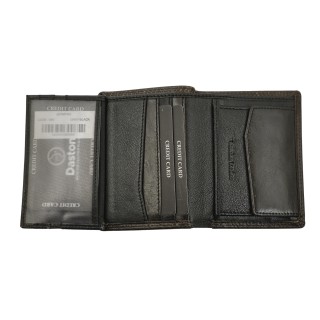 Daston 085 Ανδρικό Δερμάτινο Πορτοφόλι Μαύρο