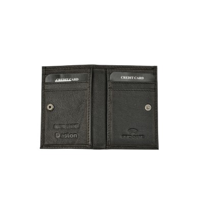 Daston 074 Ανδρικό Δερμάτινο Πορτοφόλι Μαύρο
