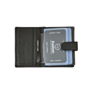 Daston 042 Ανδρικό Δερμάτινο Πορτοφόλι Μαύρο