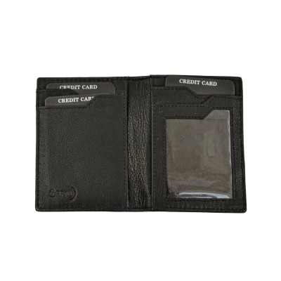 Daston 091 Ανδρικό Δερμάτινο Πορτοφόλι Μαύρο