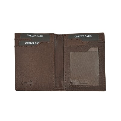 Daston 091 Ανδρικό Δερμάτινο Πορτοφόλι Καφέ