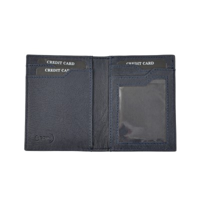Daston 091 Ανδρικό Δερμάτινο Πορτοφόλι Μπλε