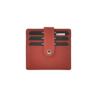 Daston 095 Ανδρικό Δερμάτινο Πορτοφόλι Καρτών Κόκκινο
