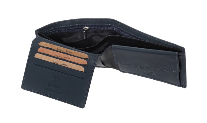 Lavor 1-5814 Ανδρικό Δερμάτινο Πορτοφόλι Μπλε