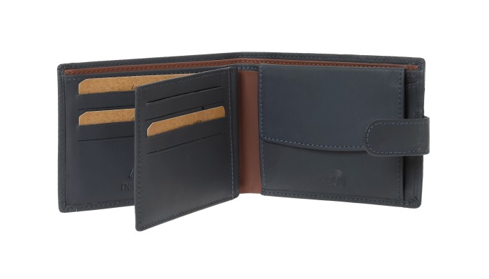 Lavor 1-6093 Δερμάτινο Ανδρικό Πορτοφόλι με RFID Μπλε