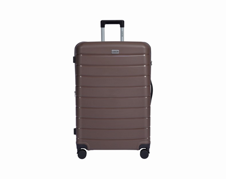 Lavor Μεγάλη Βαλίτσα Ταξιδιού Σκληρή Καφέ με 4 Ρόδες Ύψους 75εκ. 1-608 + Δώρο Tracker Εντοπισμού