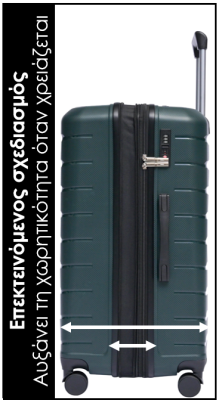 Lavor Μεγάλη Βαλίτσα Ταξιδιού Σκληρή Λαδί με 4 Ρόδες Ύψους 75εκ. 1-608 + Δώρο Tracker Εντοπισμού