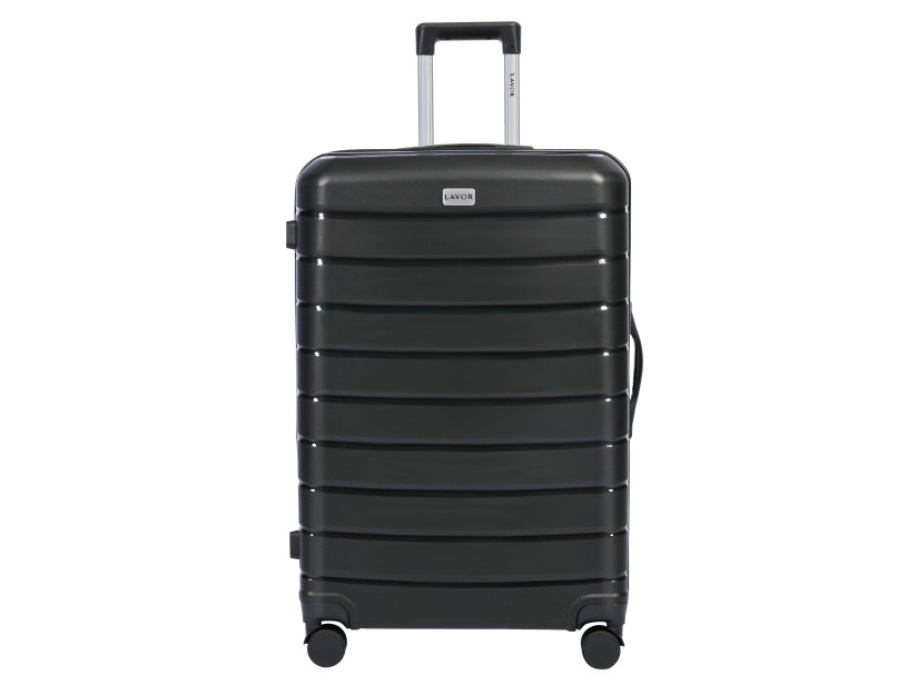 Lavor Μεγάλη Βαλίτσα Ταξιδιού Σκληρή Μαύρη με 4 Ρόδες Ύψους 75εκ. 1-608 + Δώρο Tracker Εντοπισμού