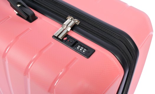 Lavor Μεγάλη Βαλίτσα Ταξιδιού Σκληρή Ροζ με 4 Ρόδες Ύψους 75εκ. 1-608 + Δώρο Tracker Εντοπισμού