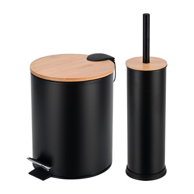ESTIA ΣΕΤ ΠΙΓΚΑΛ & ΧΑΡΤΟΔΟΧΕΙΟ 7lt BAMBOO ESSENTIALS ΜΑΥΡΟ