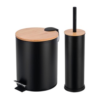 ESTIA ΣΕΤ ΠΙΓΚΑΛ & ΧΑΡΤΟΔΟΧΕΙΟ 7lt BAMBOO ESSENTIALS ΜΑΥΡΟ