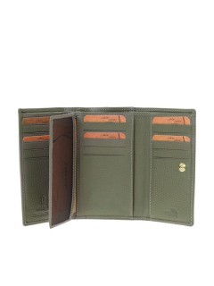 Lavor 1-6156 Μεγάλο Δερμάτινο Γυναικείο Πορτοφόλι με RFID Χακί