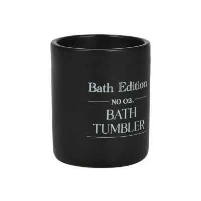 ESTIA ΠΟΤΗΡΑΚΙ ΜΠΑΝΙΟΥ MYST STONEWARE ΜΑΥΡΟ