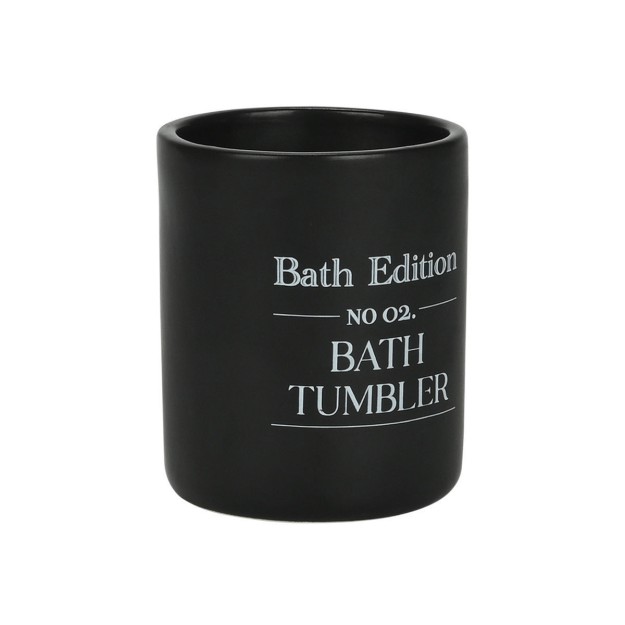 ESTIA ΠΟΤΗΡΑΚΙ ΜΠΑΝΙΟΥ MYST STONEWARE ΜΑΥΡΟ