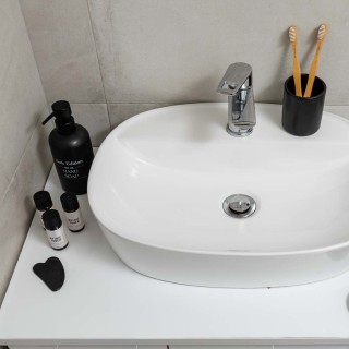 ESTIA ΠΟΤΗΡΑΚΙ ΜΠΑΝΙΟΥ MYST STONEWARE ΜΑΥΡΟ