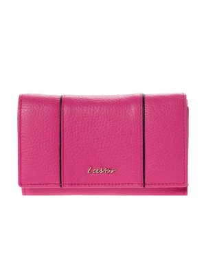 Lavor 1-6075 Μικρό Δερμάτινο Γυναικείο Πορτοφόλι με RFID Ρόδι