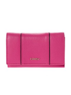 Lavor 1-6075 Μικρό Δερμάτινο Γυναικείο Πορτοφόλι με RFID Ρόδι
