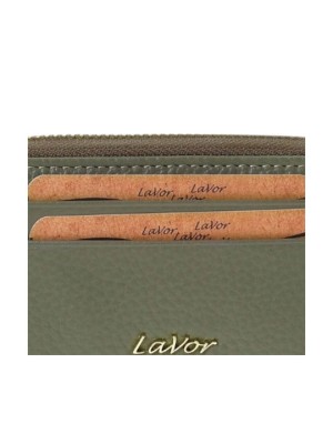 Lavor 1-6166 Μικρό Δερμάτινο Γυναικείο Πορτοφόλι με RFID Χακί