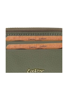 Lavor 1-6166 Μικρό Δερμάτινο Γυναικείο Πορτοφόλι με RFID Χακί