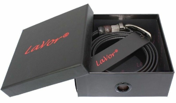 Lavor 1-142 Ανδρική Ζώνη Δερμάτινη Διπλής Όψης Μαύρο/Καφέ 130cm