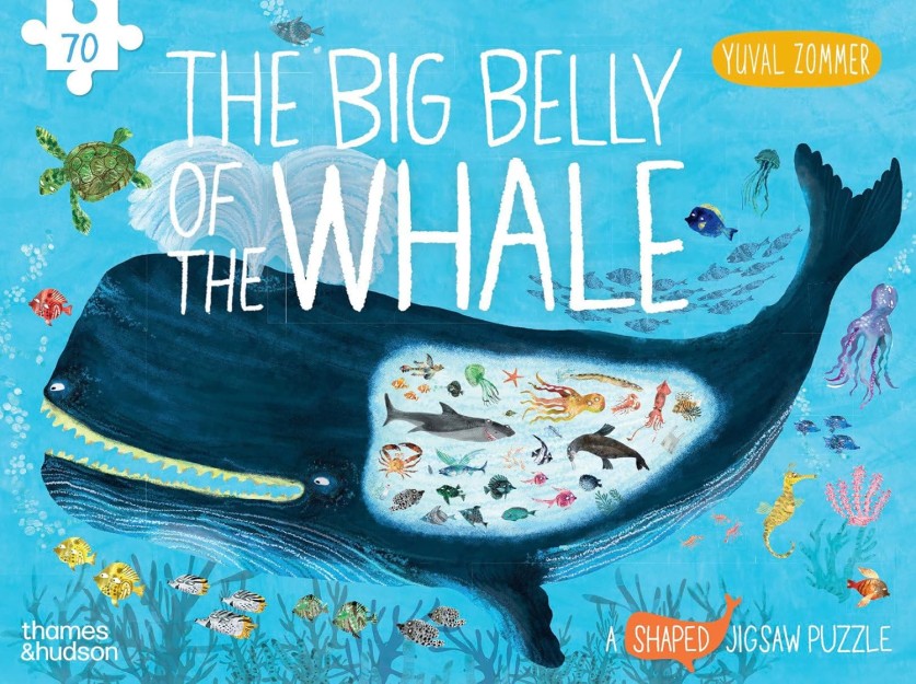 THE BIG BELLY OF THE WHALE A SHAPED JIGSAW PUZZLE BY YUVAL ZOMMER