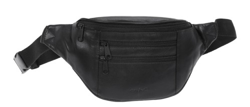 Lavor 1-7122 Ανδρικό Δερμάτινο Τσαντάκι Μέσης Μαύρο