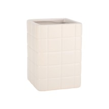 ESTIA ΠΟΤΗΡΑΚΙ ΜΠΑΝΙΟΥ TILES ΚΕΡΑΜΙΚΟ 7.5x7.5x11cm ΛΕΥΚΟ